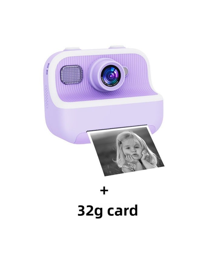 Generic Hot Children's Digital Camera M8 Children's Instant Printing Camera One-Shot-and-One-Shot-and-One-Shot-and-One-Shot-and-One-Shot-Ready-to-One-Pot Camera Toy-Color:  Print Roll Paper * 3 Lanyard Color Pen * 5 Charging Line Instruction Gift Box  - Image 1