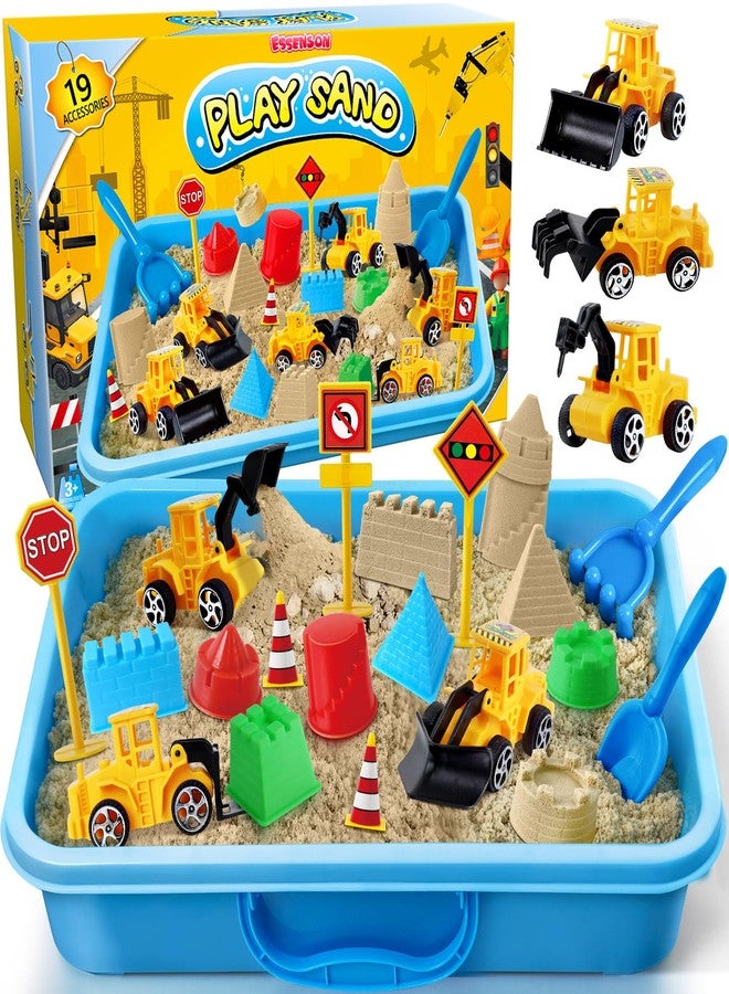 ESSENSON Sensory Bin, Dinosaurs Kit with Sensory Sand, Play Sand Pretend Play Beach Toy, Sandbox for Girls and Boys - Image 1