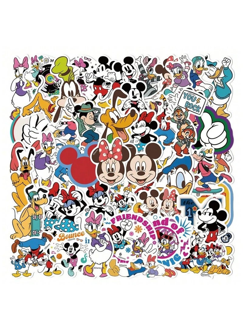 ديزني Mickey العودة الى المدارس مجموعة ملصقات بتصميم ميكي ماوس 50 قطعة مقاوم للماء متعدد الاستخدام - Image 3