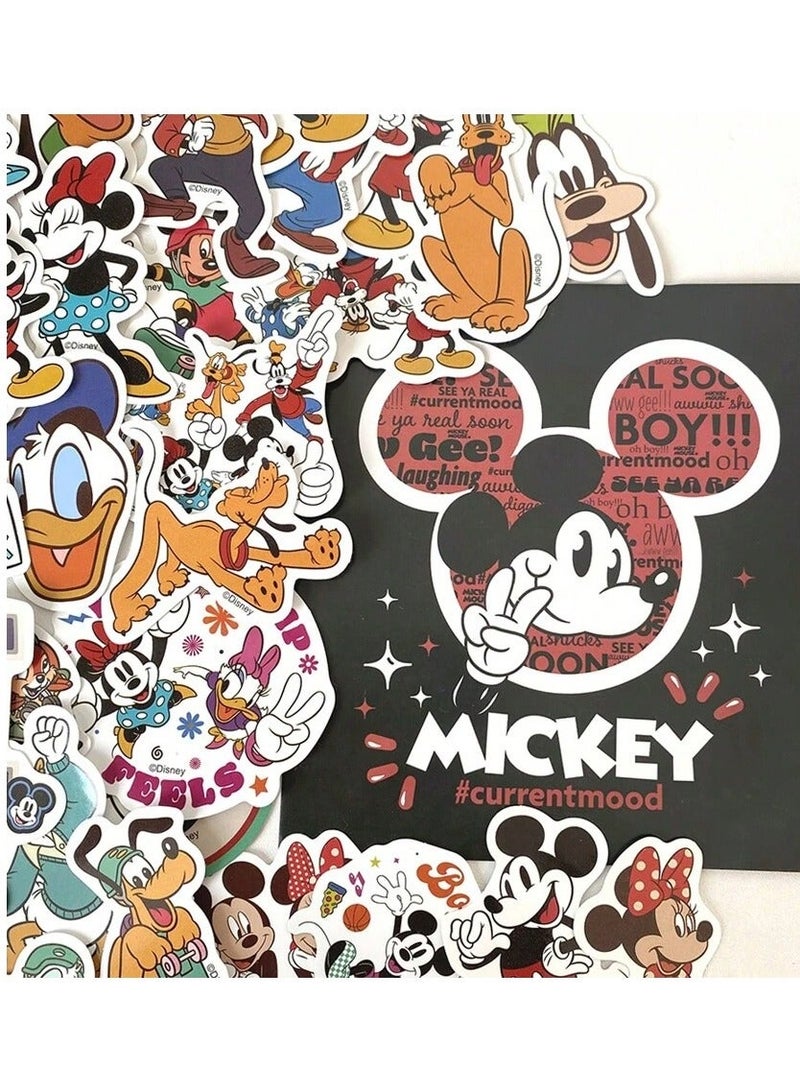 ديزني Mickey العودة الى المدارس مجموعة ملصقات بتصميم ميكي ماوس 50 قطعة مقاوم للماء متعدد الاستخدام - Image 4