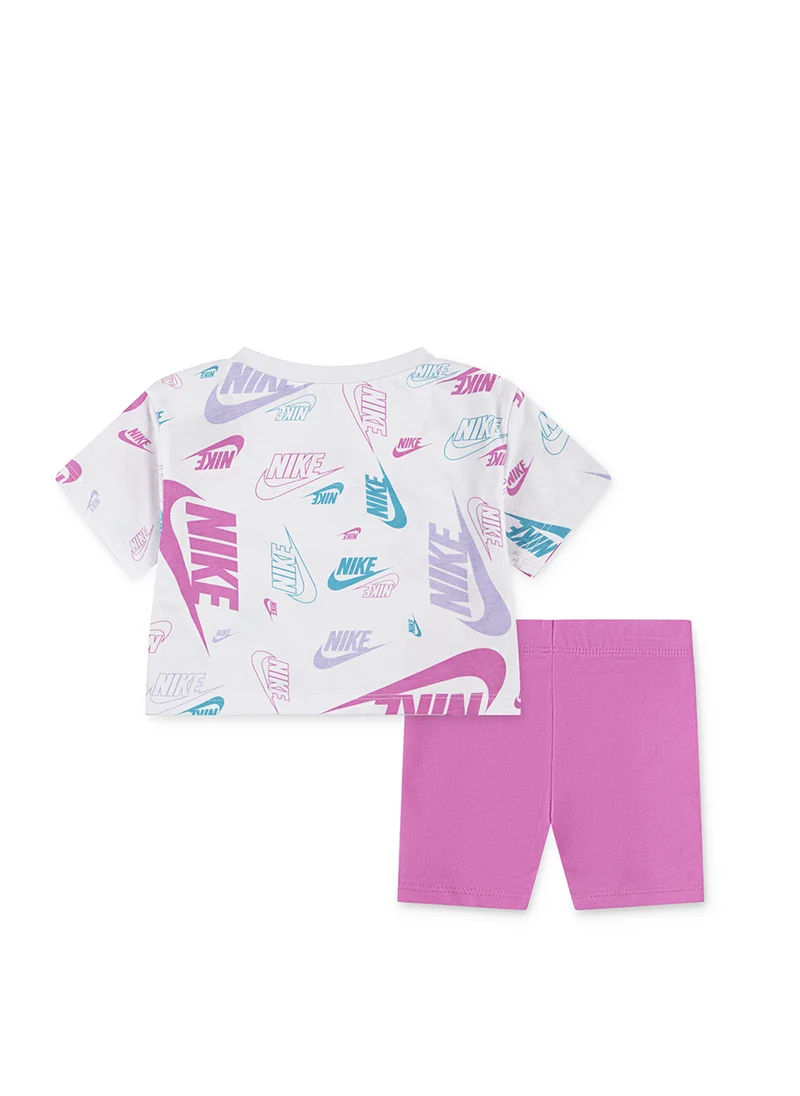 Nike Kids Graphic  T-Shirt & Bike Short Set