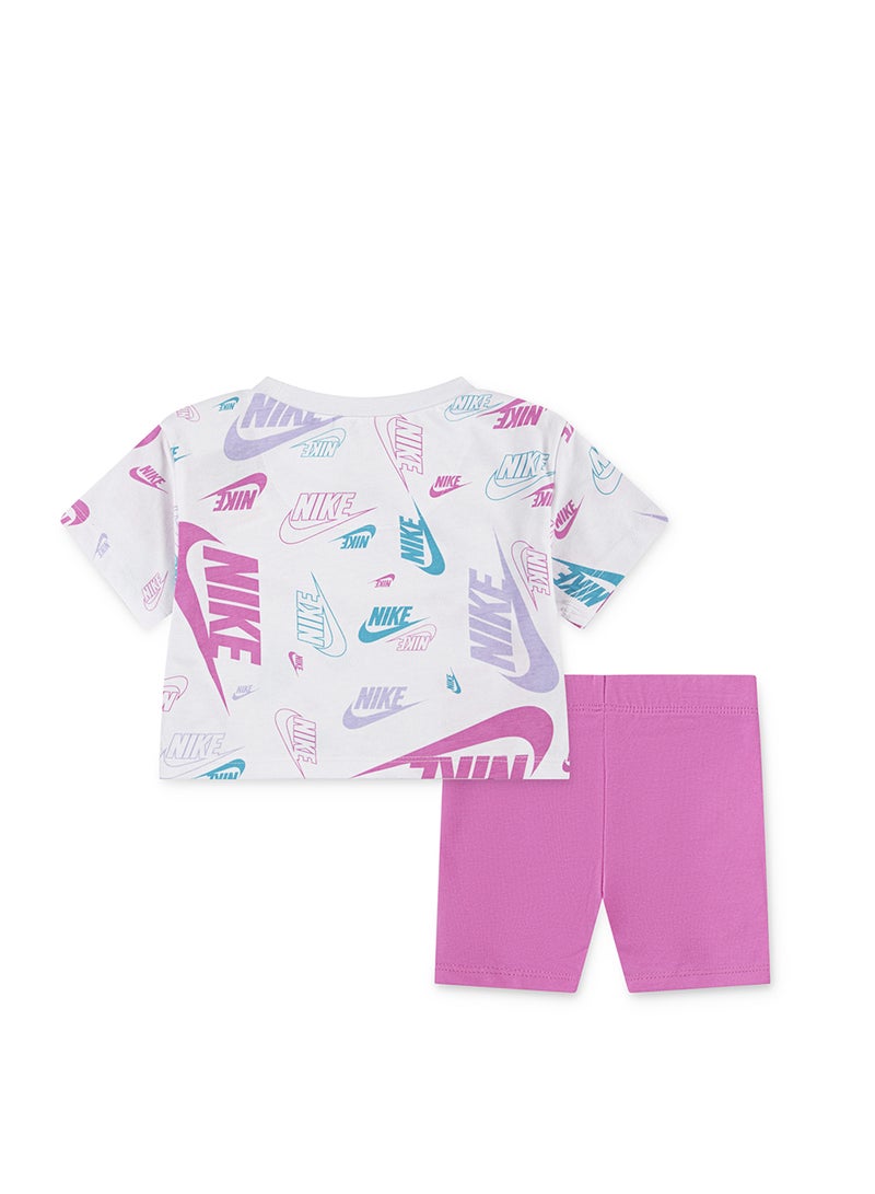 Nike Kids Graphic  T-Shirt & Bike Short Set - Image 2