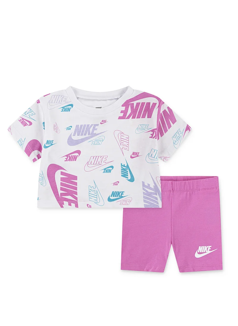 Nike Kids Graphic  T-Shirt & Bike Short Set