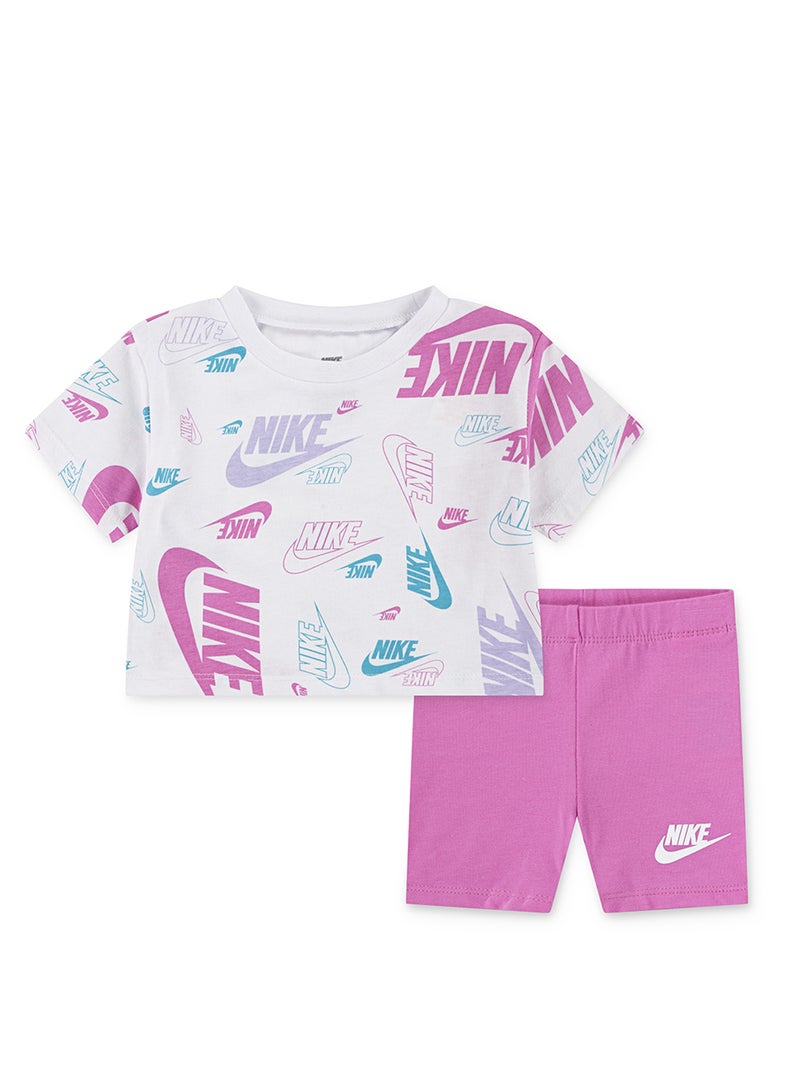 Nike Kids Graphic  T-Shirt & Bike Short Set - Image 1