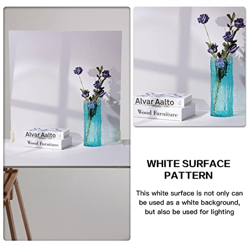 BEIYANG 2 Marble 24x24 Inch Photography Backdrop Boards with 2 PCS Bracket for Flat Lay or Food Photography Background Marble and White Backdrop Photo Table Backdrop - Image 3