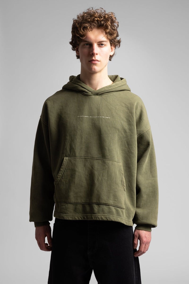 Catch Hooded Sweatshirt with Minimalist Text Detail - Image 3