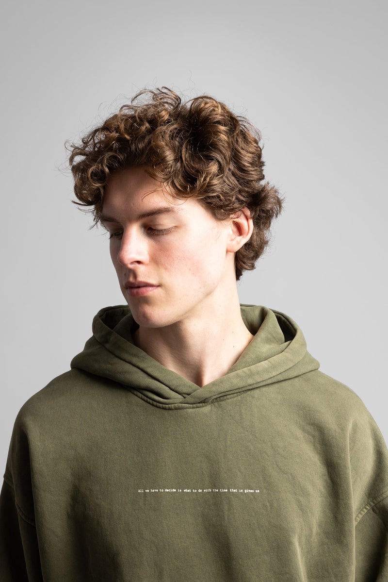 Catch Hooded Sweatshirt with Minimalist Text Detail - Image 2