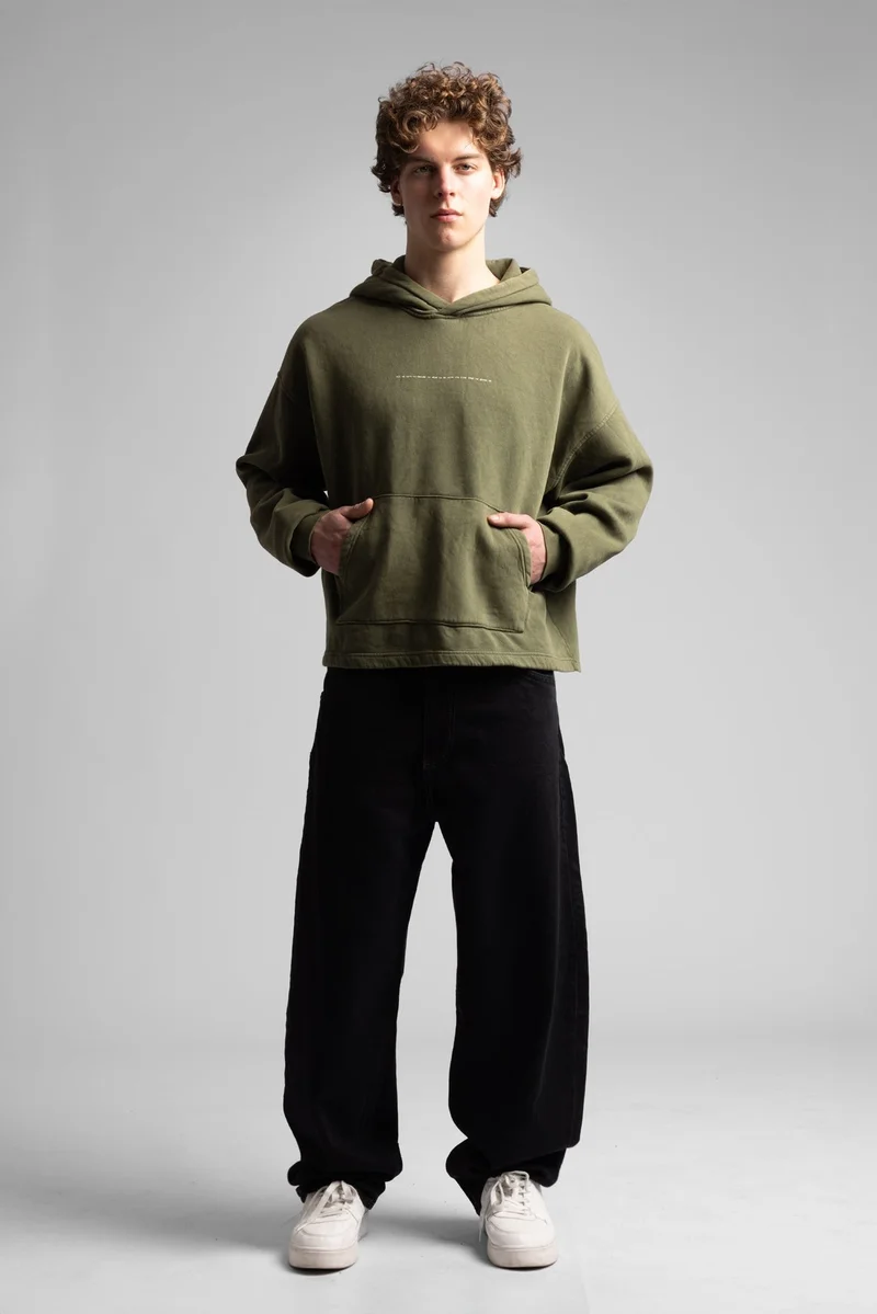 Catch Hooded Sweatshirt with Minimalist Text Detail