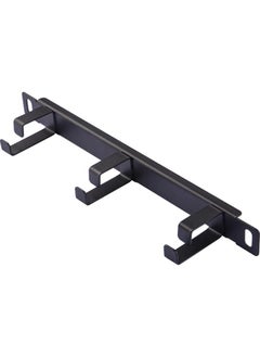 erorex 0.5U Metal Horizontal Rackmount Cable Manager with 3 D-Ring Hooks – 10 Inch Server Rack Cable Management Panel for DeskPi Rackmate T1  - Image 1