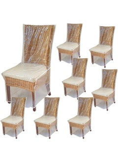Evelots Evelots Dining Room/Kitchen Chair Cover/Protector-8 Pack- Heavy Duty Clear PVC Vinyl-No Dust/Spill/Pet Hair/Pet Claws, Easy Clean Slipcover  - Image 1