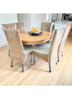 Evelots Evelots Dining Room/Kitchen Chair Cover/Protector-8 Pack- Heavy Duty Clear PVC Vinyl-No Dust/Spill/Pet Hair/Pet Claws, Easy Clean Slipcover  - Image 3