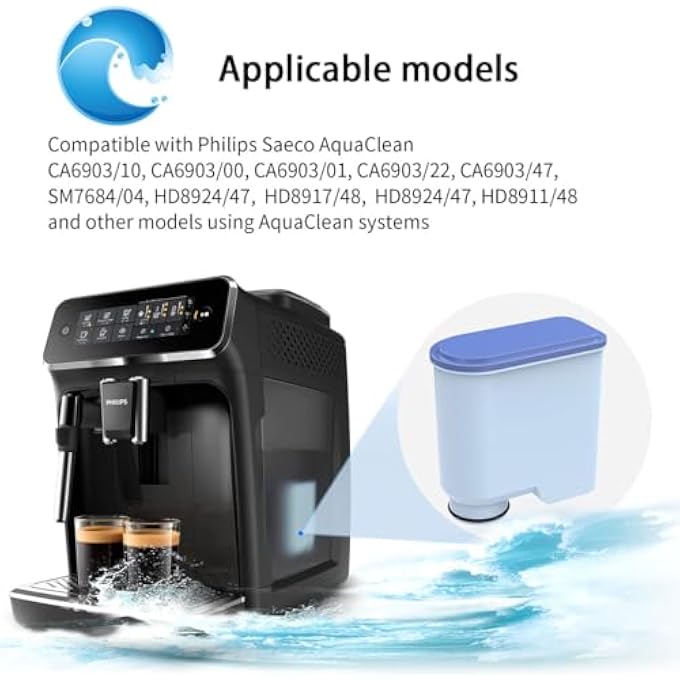 COJINLDFEI Coffee Machine Filters Compatible With Philips Aquaclean Filter 3200430012005400Ca69031000012247 4Pack - Image 3