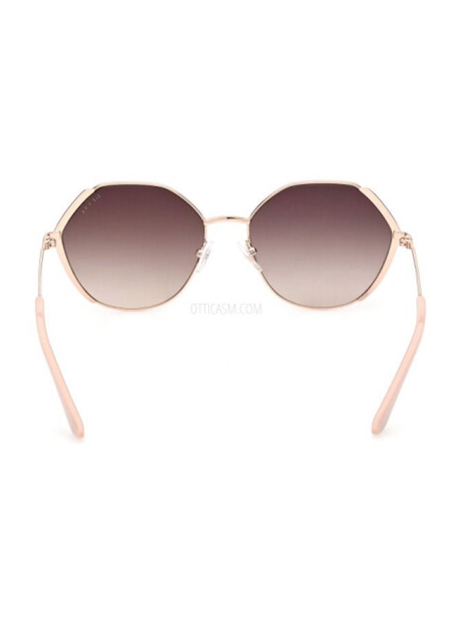 GUESS GU7842 28F Sunglasses 100% UV Protected Brown Geometric For Women - Image 3