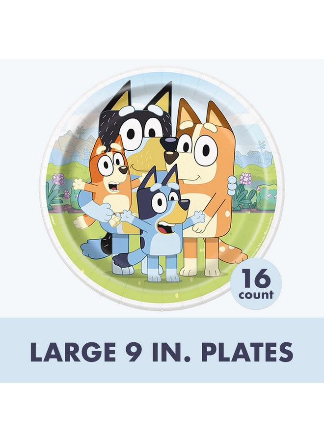 Unique لوازم حفلات أعياد الميلاد من Bluey؛ تكفي 16 شخصًا؛ لوازم حفلات Bluey؛ ديكورات أعياد الميلاد من Bluey؛ ديكورات حفلات Bluey؛ أطباق ومناديل Bluey - Image 3