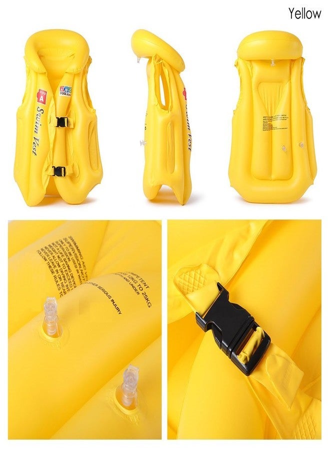 JERN Kids Colorful Inflatable Life Vest and Jacket (Yellow, M) - Image 2
