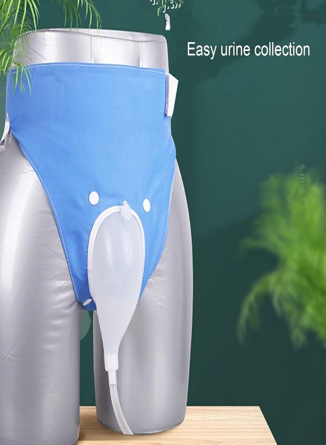 VALUEVIBES أكياس تجميع البول القابلة لإعادة الاستخدام للرجال والنساء - أكياس تصريف البول المحمولة وسراويل سلس البول | نظام بولي مانع للتسرب للنساء طريحات الفراش وكبار السن (أزرق للرجال) - Image 2