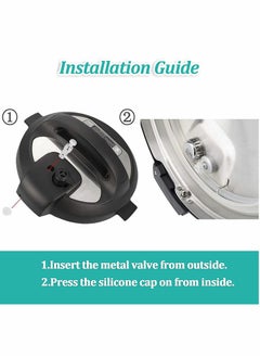 KASTWAVE مقبض تحرير البخار الأصلي قطع غيار صمام الطفو صمام ضغط عالمي لقدر Instant Pot مع 3 أغطية سيليكون وحشوات لقدر Instant Ultra سعة 3 6 8 لتر لطنجرة الضغط الكهربائية  - Image 4
