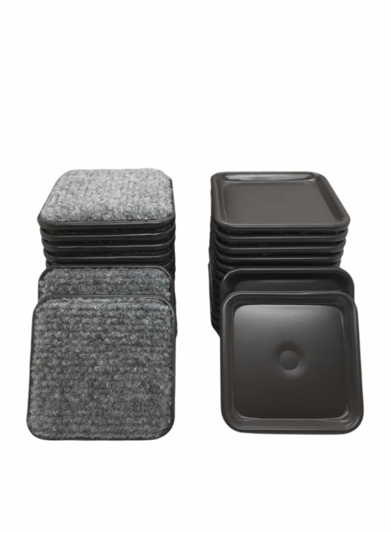 واي آند دي Furniture Caster Cups, Slider Felt Base Castor Cups Pads Anti-Sliding Floor Protectors feet for Tables Bed Sofa Chairs desks  - Image 1