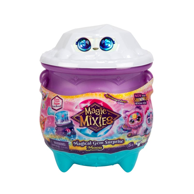 Magic Mixies Magical Gem Surprise Cauldron: Moon. with New Shimmer Eyes! Reveal an Mixie Plushie from The Fizzing Cauldron and Discover 2 Magical Lunar Gem Surprises! Styles May Vary - Image 2