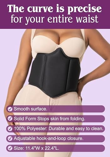 Snatched Body 360 Liposuction Wrap Around Foam | Boards for Lipo Tummy Tuck Recovery | Tabla Post Quirurgica Postoperatorio Abdomen Black - Image 5