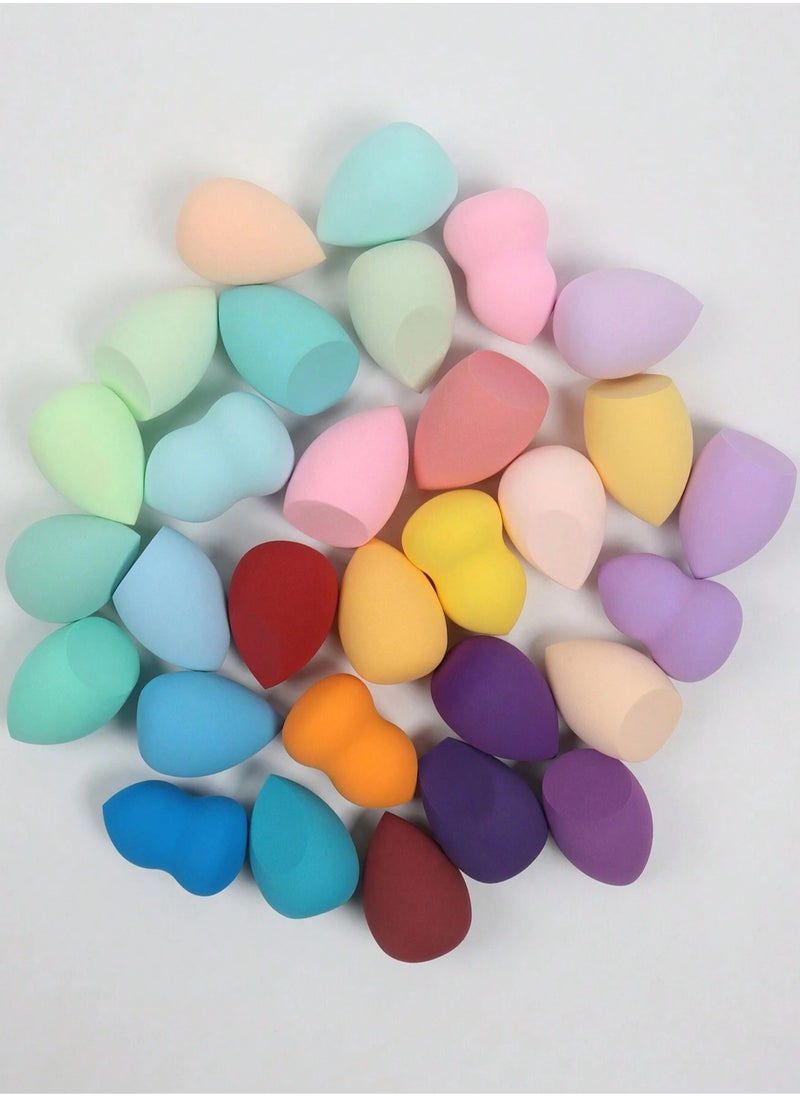 5pcs Makeup Sponge Set, Random Colors and Shapes, Multi-color, Wet and Dry Beauty Sponges, Suitable for All Skin Types (Random)