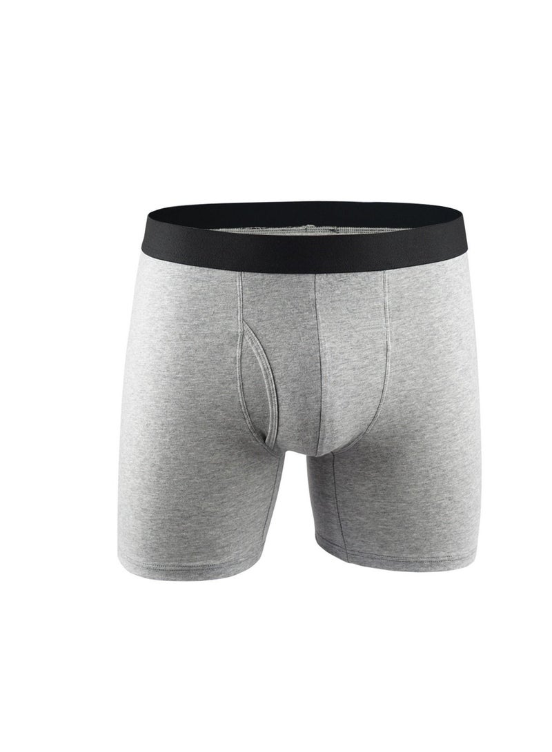 Y&D Men's Boxer Shorts 6 Pack Contains 3 Gray 3 Black Soft Cotton Breathable Underwear - Image 2