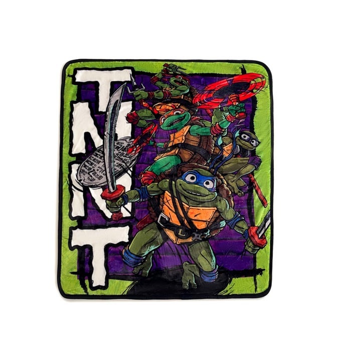 TEENAGE MUTANT NINJA TURTLES SILK TOUCH SHERPA THROW BLANKET 40 X 50 TURTLE TERROR