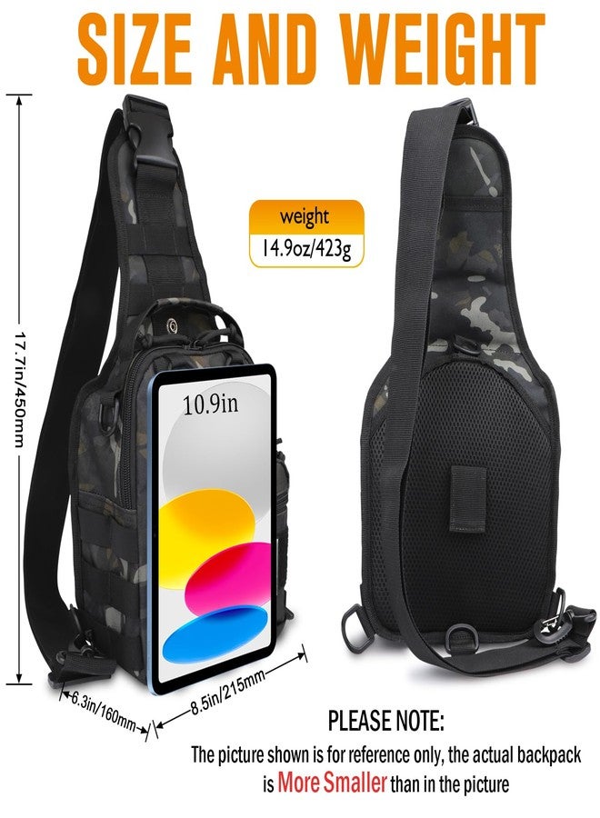 Dovesun Small Fishing Backpack, Waterproof Fly Fishing Single Shoulder Fishing Bag Tackle Bag with Tackle Boxes, C-black(without Tackle Box), 8.5 * 6.3 * 17.7 inches, Backpack - Image 2