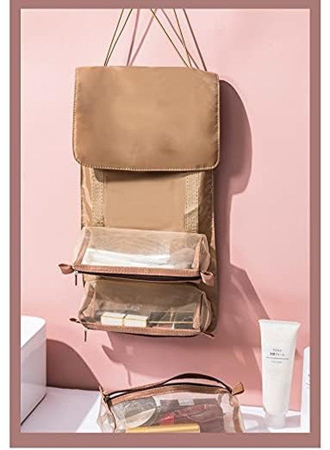 Drumil 4 in 1 Foldable Toiltry Bag - 4 in 1 Cosmetic Bag - Foldable Toiletry Bag for Travel - Cosmetic Pouch - Professional Makeup Storage Kit - Hanging Roll Up Cosmetic Accessories Organizer - Image 5