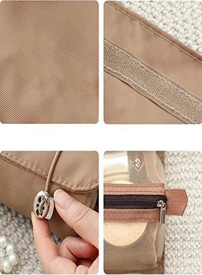 Drumil 4 in 1 Foldable Toiltry Bag - 4 in 1 Cosmetic Bag - Foldable Toiletry Bag for Travel - Cosmetic Pouch - Professional Makeup Storage Kit - Hanging Roll Up Cosmetic Accessories Organizer - Image 4