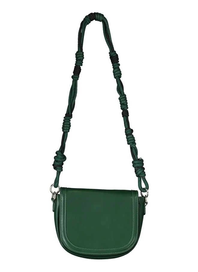 هايليز Elegant Green Shoulder Bag with Knotted Strap