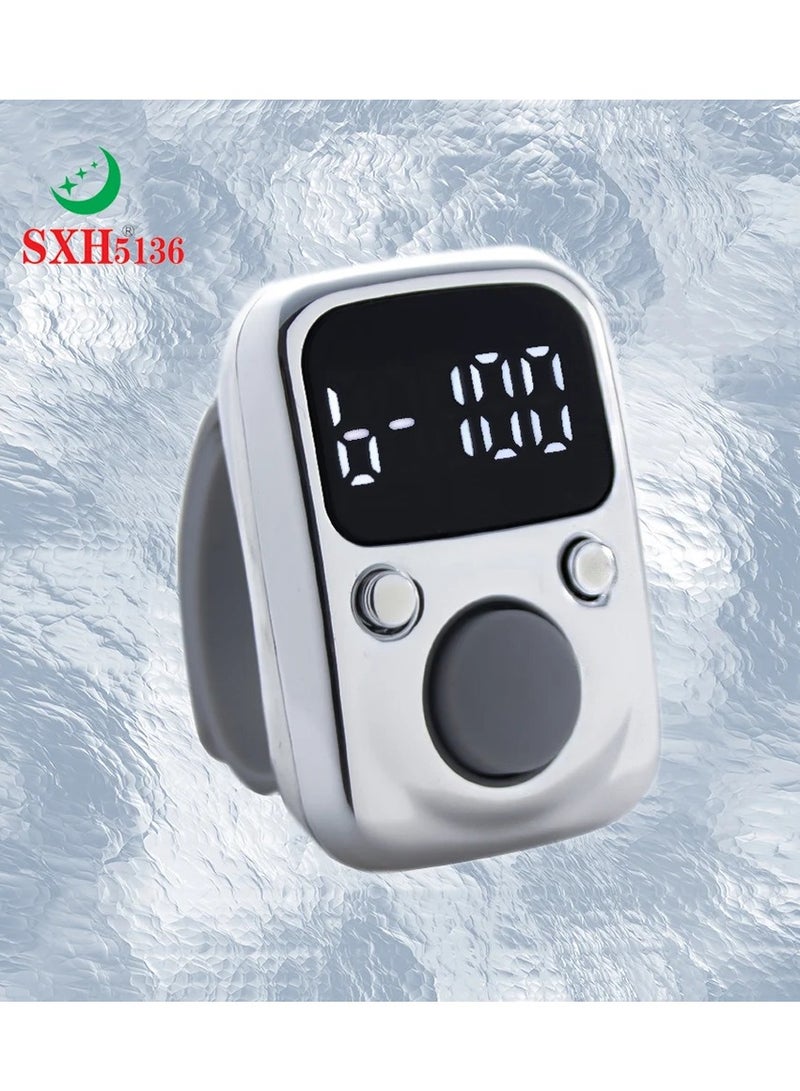Electric Finger Tally Counter Digital Tasbeeh Zikr Ring White - Image 2