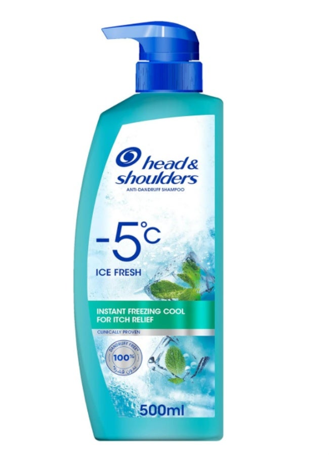 Head & Shoulders Ice Fresh Anti-Dandruff World’s Coldest Shampoo with 2x menthol delivers instant cooling relief from itch Silicone-free formula refreshes scalp ideal for summer 500ml