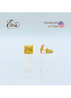 Small Squarelined Gold Earring | Stainless Steel | 18K Gold Plated - pzsku/Z7BD2E47ADE3A2ACB684BZ/45/_/1736246131/db7baae9-3775-4775-bff7-a9c24c97b392