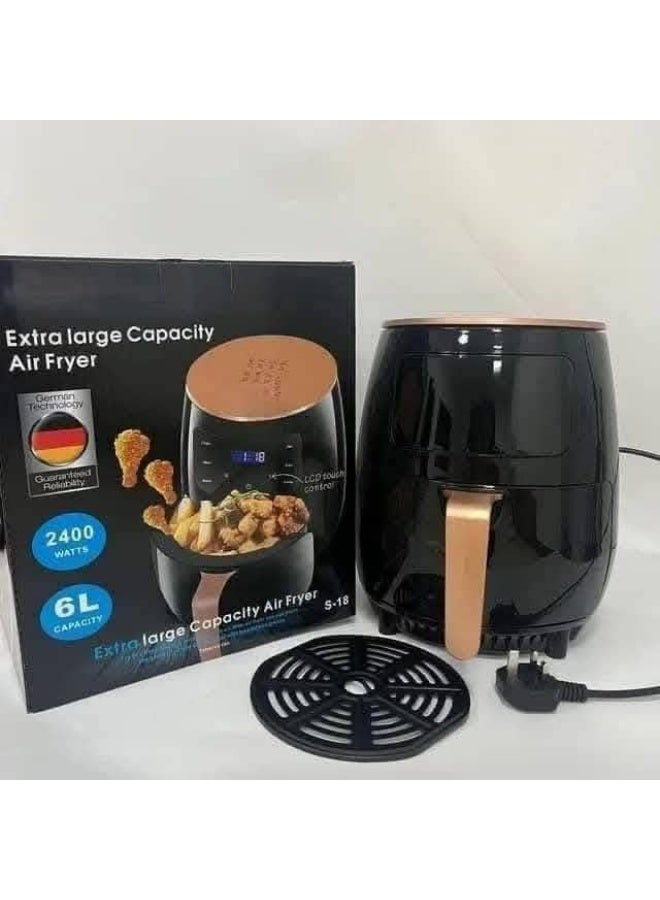 Silver Crest, 6 liter Air Fryer Performance Range 2400 watt Rapid Air Convection Heating,18 (International Warranty) - Image 5