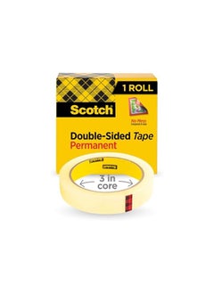 Scotch  Scotch Double Sided Tape in Box 3/4 x 1299 in (19mm x 33m), 1 roll/box | Clear Tape | Strong adhesive | Permanent | Scrapbooking | Crafts | Photos | Bond | Double Sided Tape | Scotch Tape  - Image 1