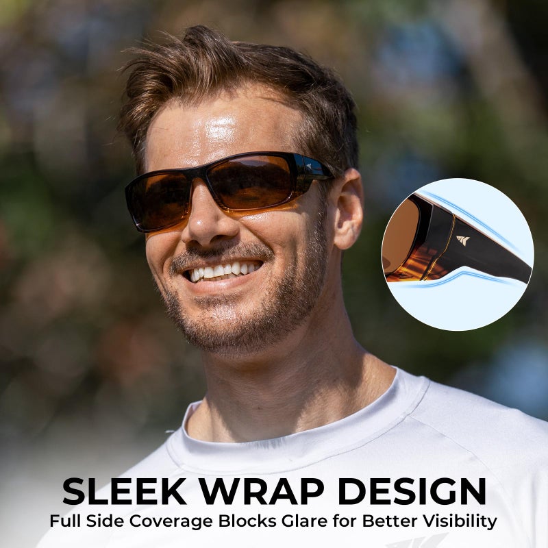 كاست كينج KastKing Gauley Polarized Sunglasses With PuriVex Protective Lens Coating, UV400 Wrap Design Fishing Sunglasses for Men u0026 Women, Durable Grilamid Frame for Boating,Sailing,Cycling - Image 2