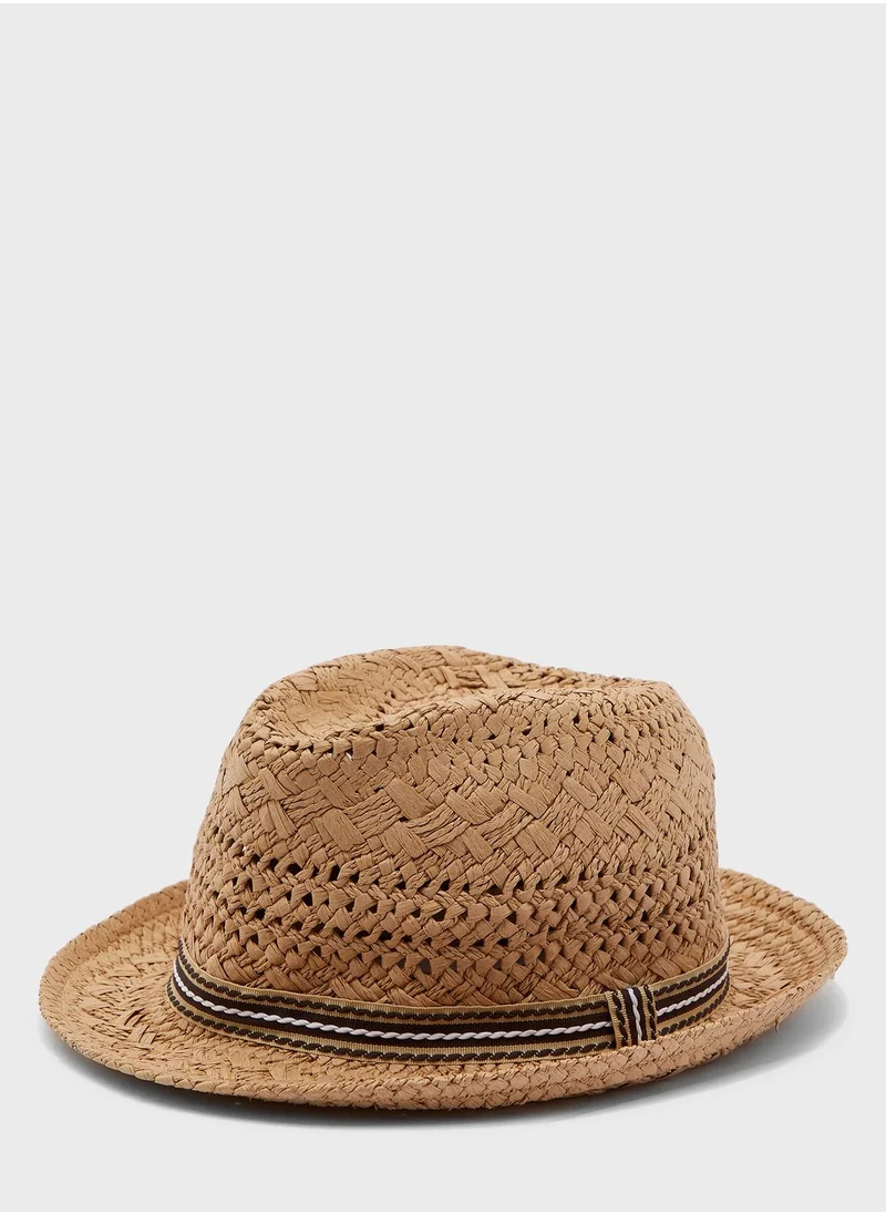 Seventy Five Straw Trilby Hat