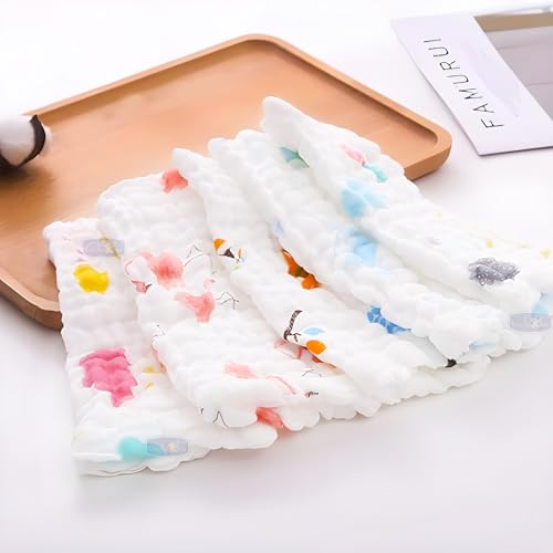 Koochie-Koo Soft Muslin Cloth for New Born Baby 500 GSM | 30x30 cm, Pack of 5 | Gentle Baby Towels Newborn | Premium Bath Towels for Delicate Skin | Gift for New Parents Fabric - Image 2