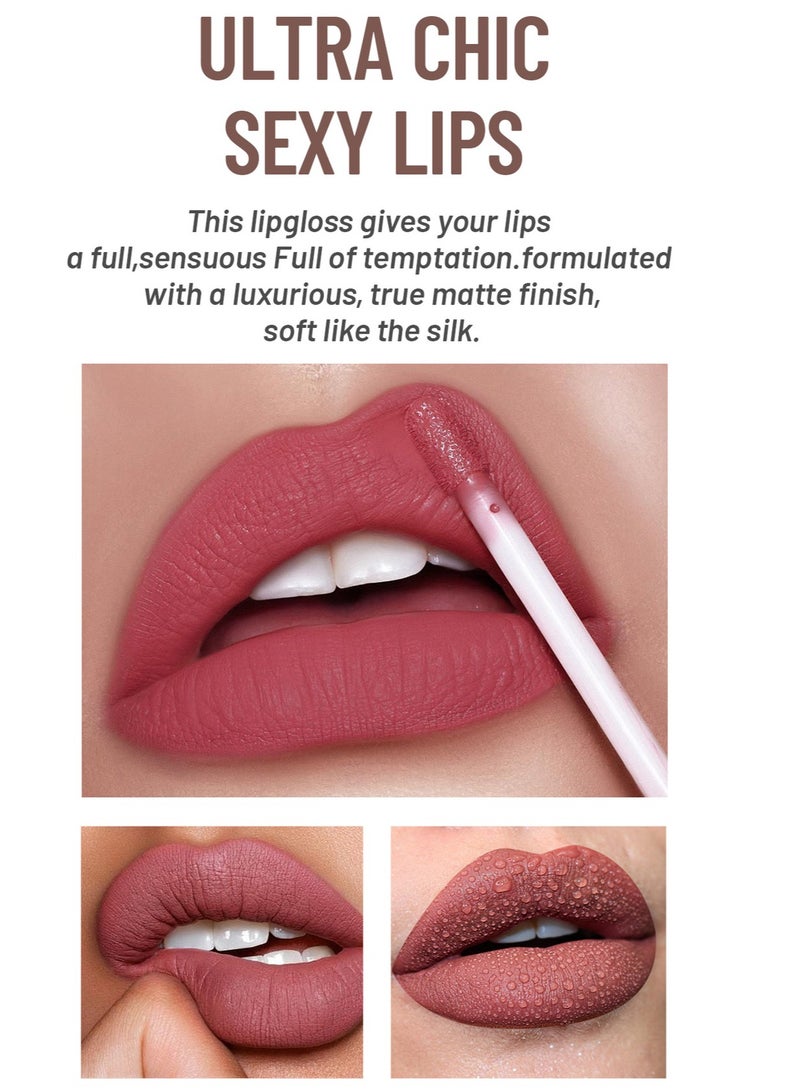 SAM SUGAR 12 Colors Book Style Velvet Matte Liquid Lipstick Christmas Gift Set Long-Lasting Non-Stick Cup Not Fade Shimmer Nude Lip Gloss Thanks For the Love Lip Set (Set B) - Image 3