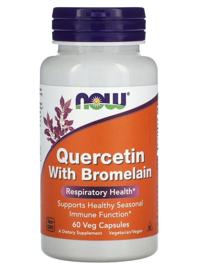 now Quercetin With Bromelain 60 Veg Capsules