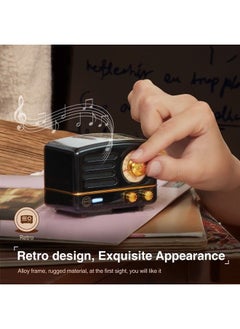 Muzen OTR Metal Portable Bluetooth Speaker with Retro knob Tuner FM Radio, Also with Suitcase Gift Case, Wireless Bluetooth Speaker with Loud Stereo Sound, for Home Outdoor Travel  - Image 3