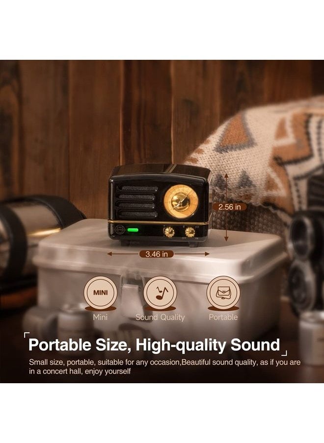 Muzen - OTR Metal Portable Bluetooth Speaker with Retro knob Tuner FM Radio, Also with Suitcase Gift Case, Wireless Bluetooth Speaker with Loud Stereo Sound, for Home Outdoor Travel - Image 1