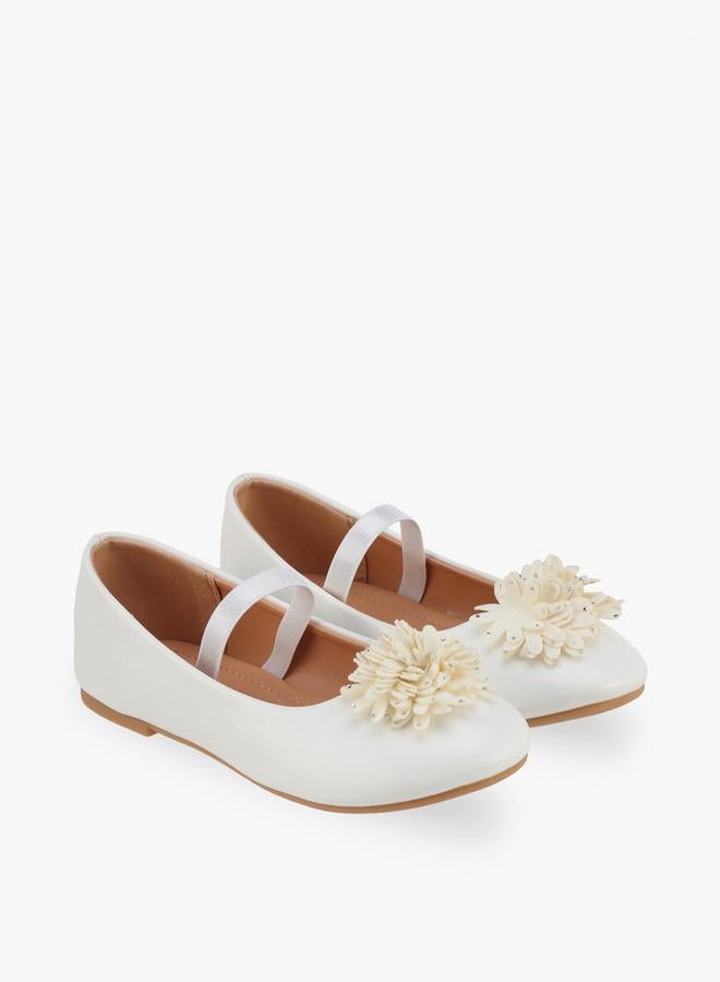 Flora Bella By Shoexpress Flora Bella Girls Floral Accent Ballerina Shoes - Image 1