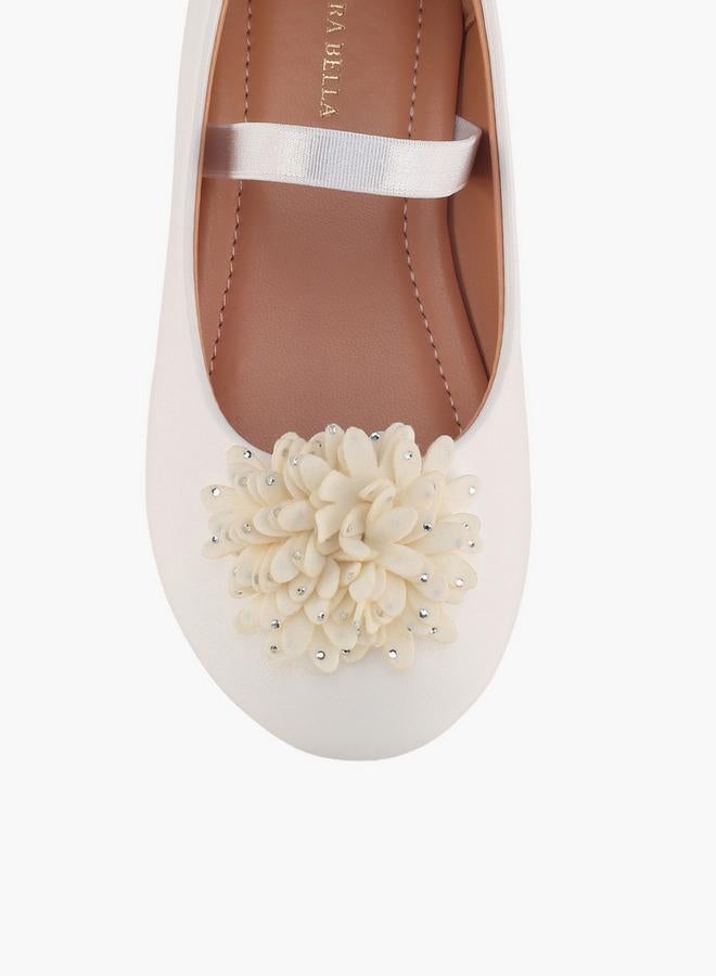 Flora Bella By Shoexpress Flora Bella Girls Floral Accent Ballerina Shoes - Image 4
