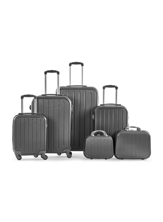 LIMRA Hardside 6 Piece Luggage Trolley Set Grey