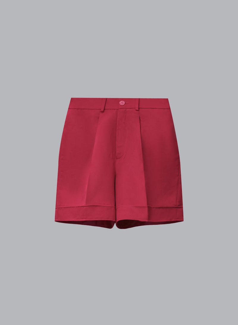 CAOSTU • RED WOMEN'S WIDE-TUBE SHORTS  - Image 3
