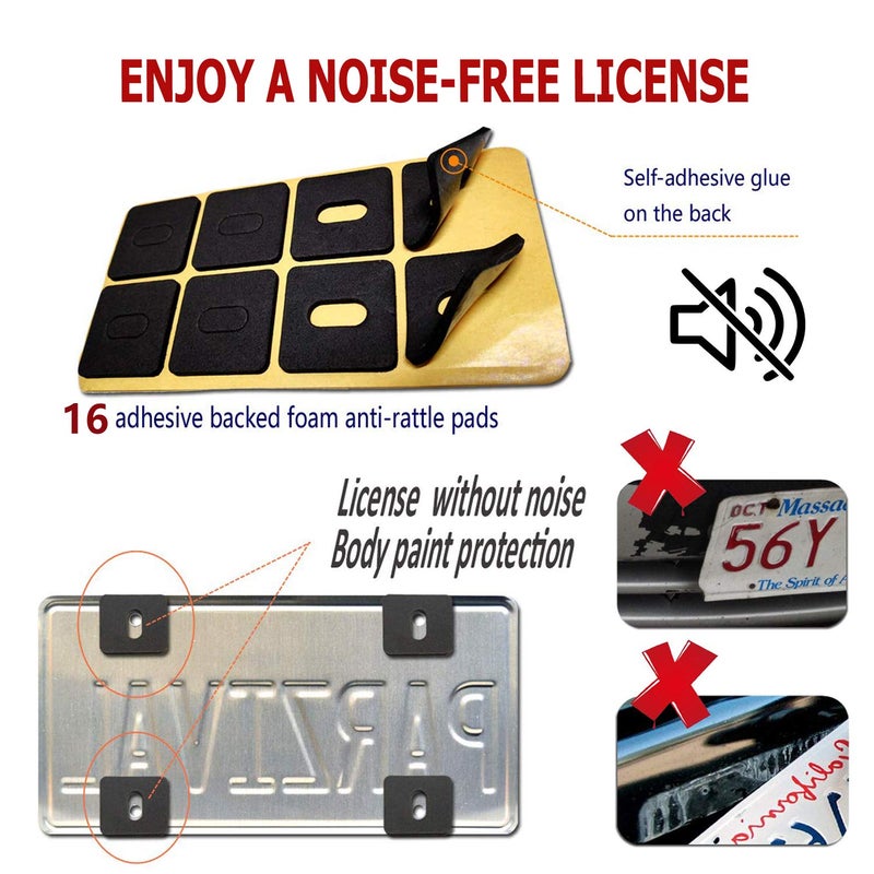 Aootf Anti Theft License Plate Screws -Stainless Steel Security Car Tag Screws Bolts, Tamper Resistant Mounting Hardware Kits for Front and Rear License Plate Frame - Image 5