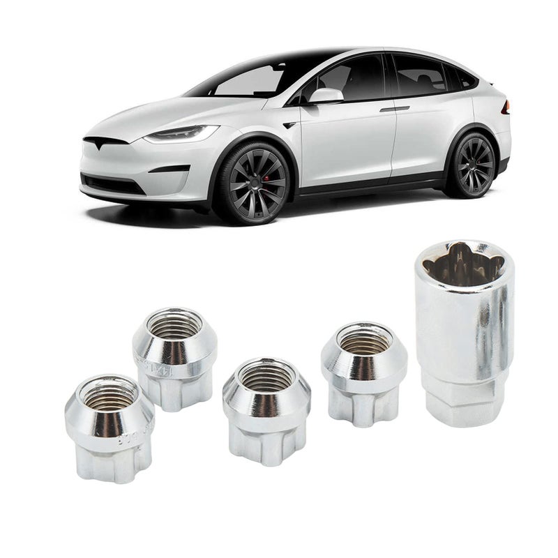 Stainless Steel Wheel Lock Kit Cone Seat Lug Nuts Set Security Key 20 Inch - Image 4