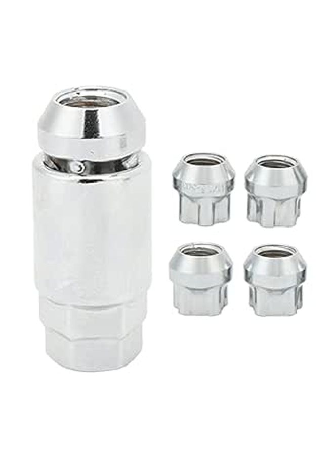 Stainless Steel Wheel Lock Kit Cone Seat Lug Nuts Set Security Key 20 Inch - Image 1
